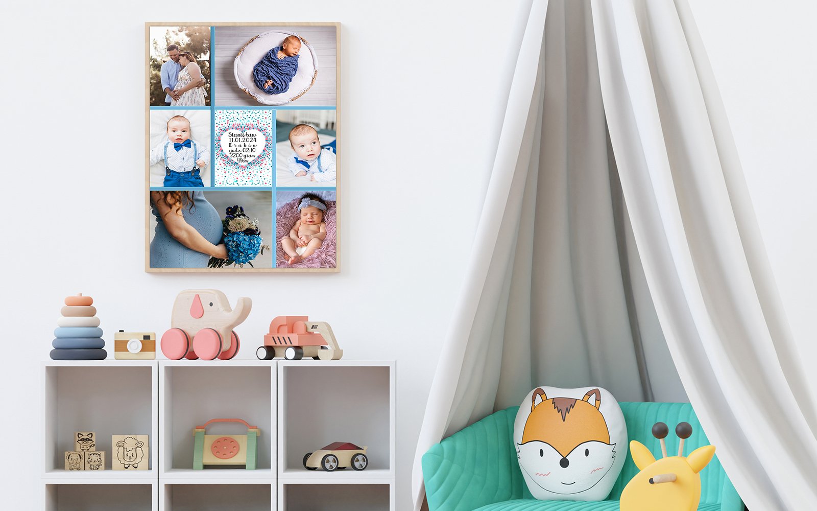 Poster Frame in Kids room Psd Mockup