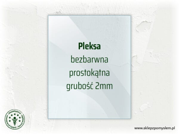 Pleksa do ram aluminiowych - prostokąt