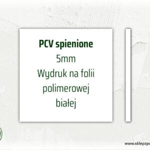 Tablica / szyld z PCV spienionego 5mm - format kwadrat