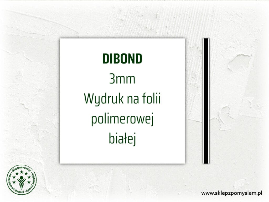 Tablica / szyld z dibondu - format kwadrat