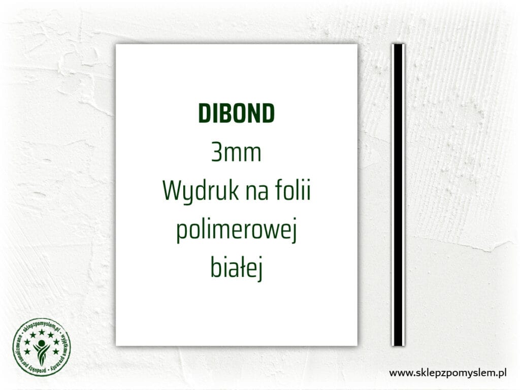 Tablica / szyld z dibondu - format prostokąt