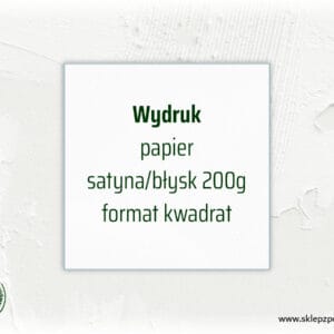 Wydruk UV na papierze satyna/błysk 200g – format kwadrat