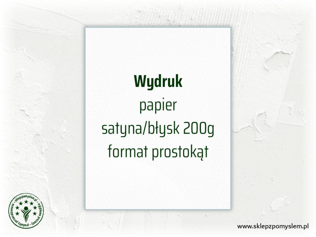 Wydruk UV na papierze satyna/błysk 200g - format prostokąt